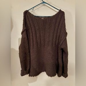 Free People Off-the-Shoulder Brown sweater, XS